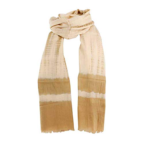 For Time Pañuelo para cuello tinte degradado foulard de mujer, Marrón, 100x180 cm For Time Pañuelo para cuello tinte degradado foulard de mujer, Marrón, 100x180 cm