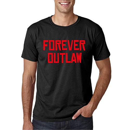 Forever Outlaw Redemption - Camiseta Manga Corta (Negro, L)