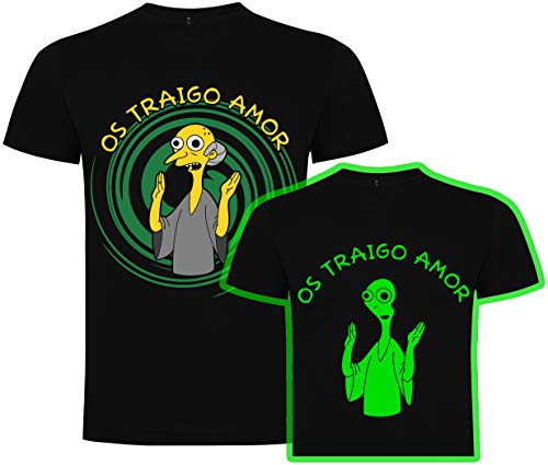 Foreverdai Camiseta Fan Art Os traigo Amor- Brilla en la Oscuridad - Inspirada Sr. Burns de Los Simpson (L, Hombre) Foreverdai Camiseta Fan Art Os traigo Amor- Brilla en la Oscuridad - Inspirada Sr. Burns de Los Simpson (L, Hombre)