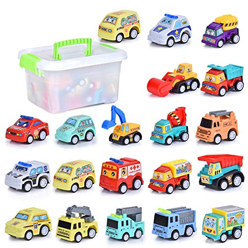 FORMIZON 20 Pcs Coches de Juguetes, Coche Metalico Juguete, Mini Coches Cars, Coches Juguete para Niños, Coches de Juguetes Metalicos Conjunto de Juguetes para Niños Niñas