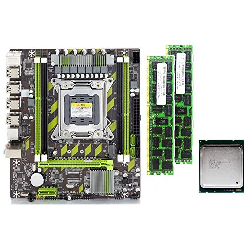 Fransande X79 X79G - Juego de placa base con LGA2011 Combos Xeon E5 2620 CPU, 2 unidades x 4 GB = 8 GB de memoria DDR3 1333 MHz PC3 10600R