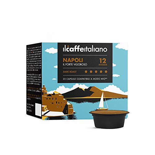 FRHOME - Lavazza a Modo Mio 100 Càpsulas compatibles - Il Caffè Italiano - Mezcla Napoli Intensidad 12