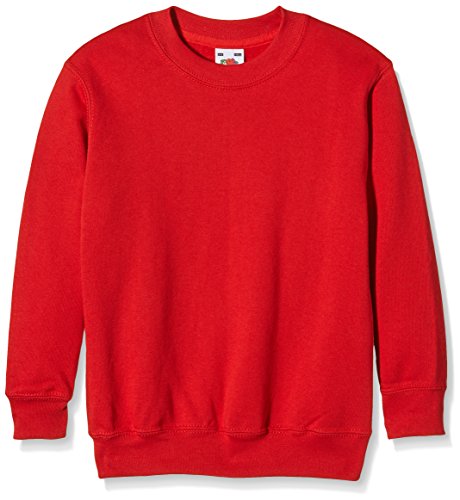 Fruit of the Loom, Sudadera Infantil, Rojo (Rot - Rot), 14-15 Años