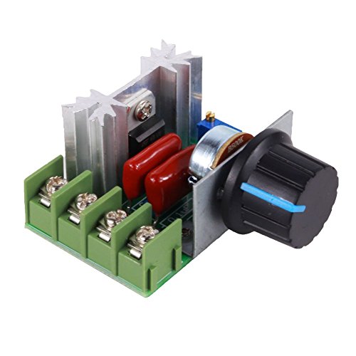 FTVOGUE 2000W Controlador de velocidad del motor de CA 50-220V 25A Regulador de voltaje ajustable Regulador electrónico Regulador del termostato FTVOGUE 2000W Controlador de velocidad del motor de CA 50-220V 25A Regulador de voltaje ajustable Regulador electrónico Regulador del termostato