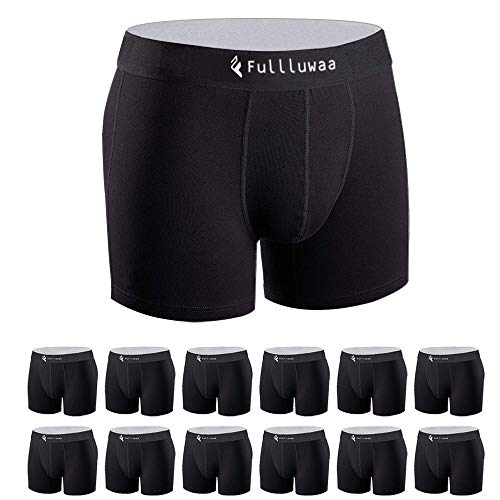 Fullluwaa Bóxer (Pack de 12) Hombre Algodón Calzoncillos-XL