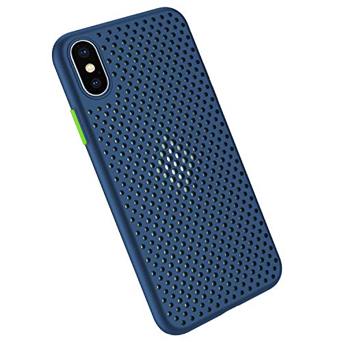 Funda Compatible con Silicone Case para iPhone X, Carcasa de Silicona Suave Antichoque Bumper Anti-Sobrecalentamiento Case para iPhone XS, Azul Funda Compatible con Silicone Case para iPhone X, Carcasa de Silicona Suave Antichoque Bumper Anti-Sobrecalentamiento Case para iPhone XS, Azul