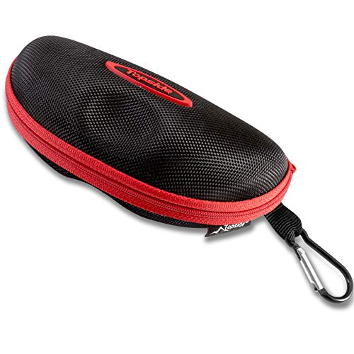 Funda gafas rígida (negro, azul o rojo). Apertura y cierre con cremallera, mosquetón para enganchar. Funda gafas rígida (negro, azul o rojo). Apertura y cierre con cremallera, mosquetón para enganchar.