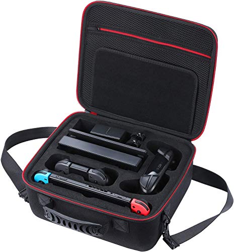 Funda para nintendo switch Estuche rígido, estuche de viaje compatible con el controlador Nintendo Switch Fit Switch Pro, adaptador de CA, agarre Joy-con, correa Joy-con