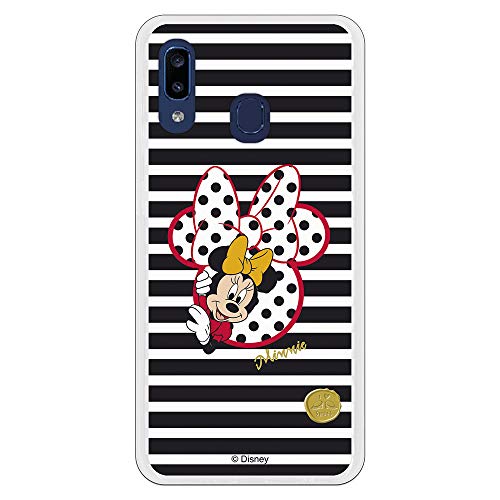 Funda para Samsung Galaxy A20E Oficial de Clásicos Disney Minnie I Love Shoes para Proteger tu móvil. Carcasa para Samsung de Silicona Flexible con Licencia Oficial de Disney.