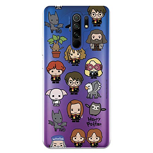 Funda para Xiaomi Redmi 9 Oficial de Harry Potter Personajes Iconos para Proteger tu móvil. Carcasa para Xiaomi Redmi 9 de Silicona Flexible con Licencia Oficial de Harry Potter.