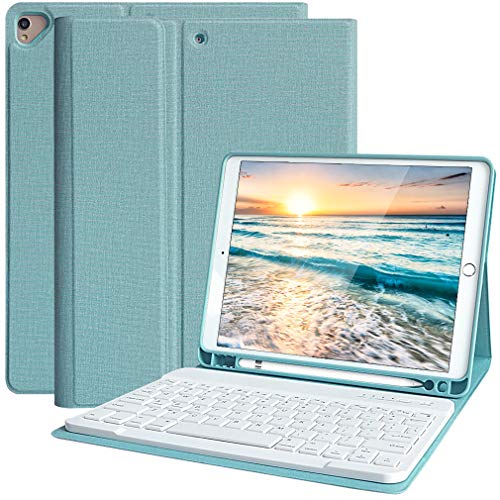 Funda Teclado iPad 10.2, Funda iPad 2020 con Ranura para Lápiz y Español (Incluye Letra Ñ) Teclado Bluetooth Inalámbrico Desmontable para iPad Air 2019/iPad Pro 10.5 2017- Cubierta Magnética Funda Teclado iPad 10.2, Funda iPad 2020 con Ranura para Lápiz y Español (Incluye Letra Ñ) Teclado Bluetooth Inalámbrico Desmontable para iPad Air 2019/iPad Pro 10.5 2017- Cubierta Magnética