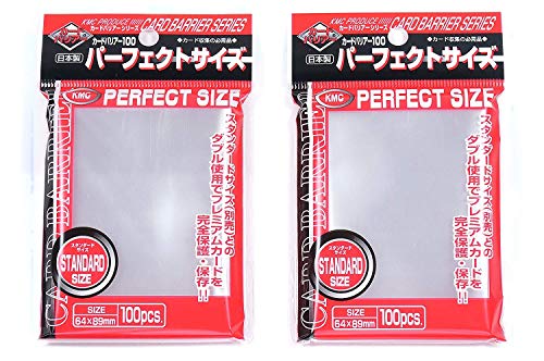 Fundas para Cartas de Juego Magic/Pokemon KMC Perfect Size - 200 Fundas (2 Paquetes de 100) Importación de Japón - Made in Japan Fundas para Cartas de Juego Magic/Pokemon KMC Perfect Size - 200 Fundas (2 Paquetes de 100) Importación de Japón - Made in Japan