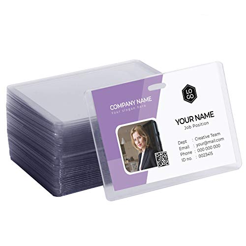 Fundas Tarjetas Identificación (250 Piezas) - 6,7 x 10cm Portatarjetas de Vinilo Horizontal para Escuelas, Universidad, Eventos, Trabajadores de Oficina - Transparente Nombre Insignia Titulares Fundas Tarjetas Identificación (250 Piezas) - 6,7 x 10cm Portatarjetas de Vinilo Horizontal para Escuelas, Universidad, Eventos, Trabajadores de Oficina - Transparente Nombre Insignia Titulares