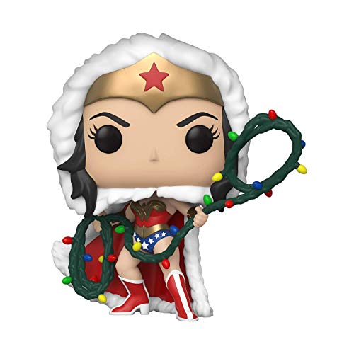 Funko- Pop Heroes: DC Holiday-Wonder Woman w/Lights Lasso Comics Holidays S1 WW Figura Coleccionable, Multicolor (50652)