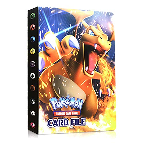 Funmo Álbum de Pokemon, Álbum Titular de Tarjetas Pokémon Pokemon Cards Album Pokemon Cards Album Book La Mejor protección para Pokemon Trading Cards GX EX (Charizard)