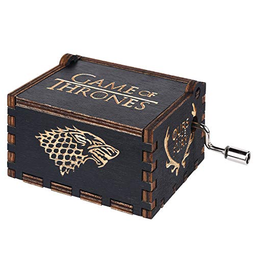 Funmo - Premier - Caja de música, con el Grabado Game of Thrones en Madera, Caja Decorativa