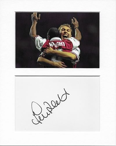Fútbol – Arsenal – David Platt Auténtico Auténtico firmado a mano autógrafo AFTAL COA