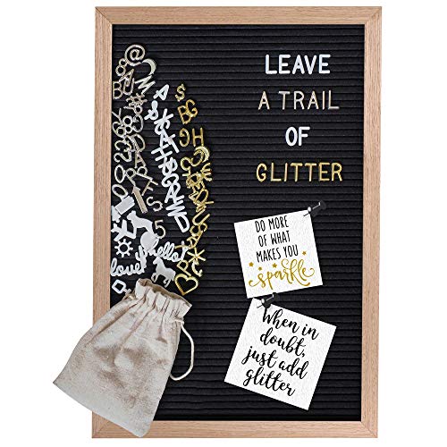 Gadgy - Placa de Fieltro con Texto en inglés Retro 510, Letras Doradas, Plata y Blancas, Madera | 30 x 45 cm. Gadgy - Placa de Fieltro con Texto en inglés Retro 510, Letras Doradas, Plata y Blancas, Madera | 30 x 45 cm.