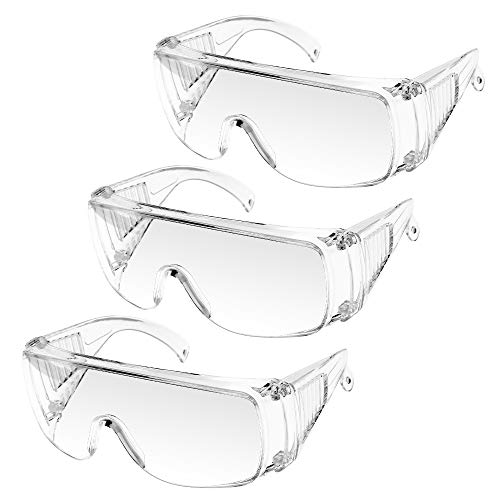 Gafas de seguridad, UNTIRE Gafas Protectoras transparentes antivaho, Prueba de Polvo, a prueba de viento y rayones,para Laboratorio, Agricultura, Industria, trabajo y el deporte (3 Par) Gafas de seguridad, UNTIRE Gafas Protectoras transparentes antivaho, Prueba de Polvo, a prueba de viento y rayones,para Laboratorio, Agricultura, Industria, trabajo y el deporte (3 Par)
