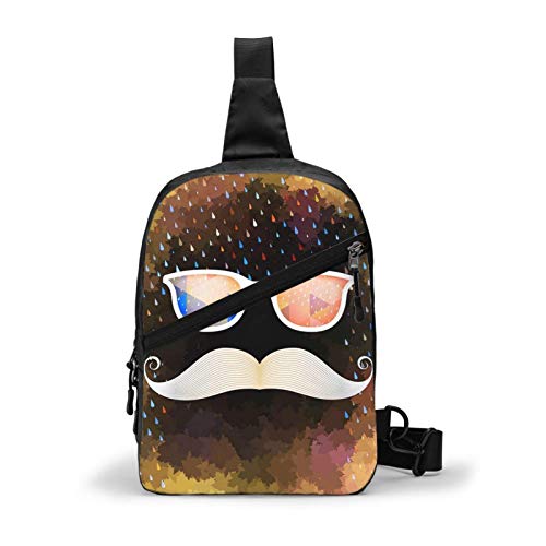 Gafas retro con reflexión Sling Bolsa,Crossbody hombro pecho al aire libre senderismo viaje bolsa de bolsillo personal para mujeres hombres resistencia al agua Gafas retro con reflexión Sling Bolsa,Crossbody hombro pecho al aire libre senderismo viaje bolsa de bolsillo personal para mujeres hombres resistencia al agua