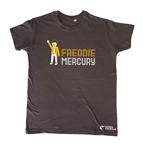 GAMBA TARONJA Freddie Click - Camiseta - Freddie Mercury - PLAYMOBIL - Queen (XXL)