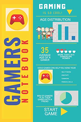 Gaming: NOTEBOOK Ruled Gaming Journal - Lined Gamer Organizer Gaming Convention Planner - Girlfriend Gift Idea Boyfriend - Gaming Diary 6x9 Inch Console Gaming Soft Cover