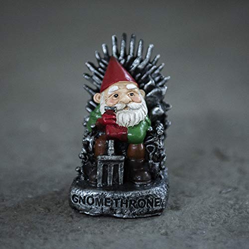 garden mile® Gnomo trono miniatura de gnomo de jardín para el hogar o el jardín | Novedad Juego de Tronos Coleccionables Memorabilia Mini Jardín Estatua de 10 cm garden mile® Gnomo trono miniatura de gnomo de jardín para el hogar o el jardín | Novedad Juego de Tronos Coleccionables Memorabilia Mini Jardín Estatua de 10 cm