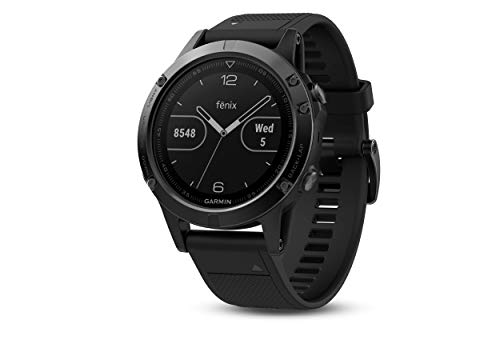 Garmin Fenix 5- Reloj Multideporte, con GPS y medidor de frecuencia Cardiaca, Lente de Cristal y Bisel de Acero Inoxidable, 47 mm, Cinta Negra (Reacondicionado) Garmin Fenix 5- Reloj Multideporte, con GPS y medidor de frecuencia Cardiaca, Lente de Cristal y Bisel de Acero Inoxidable, 47 mm, Cinta Negra (Reacondicionado)