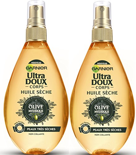 Garnier Ultra Doux Aceite corporal para pieles muy secas Olive Mythique 150 ml – lote de 2 Garnier Ultra Doux Aceite corporal para pieles muy secas Olive Mythique 150 ml – lote de 2