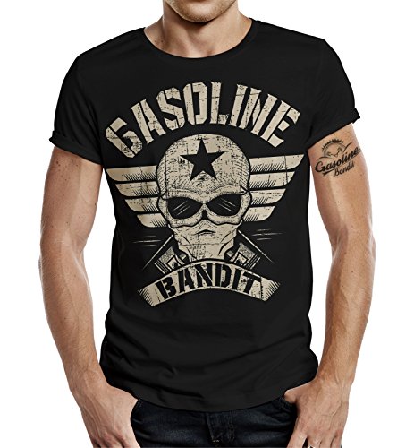 Gasoline Bandit Biker Camiseta Original Diseno Big-Size Print: Bandit Wing L