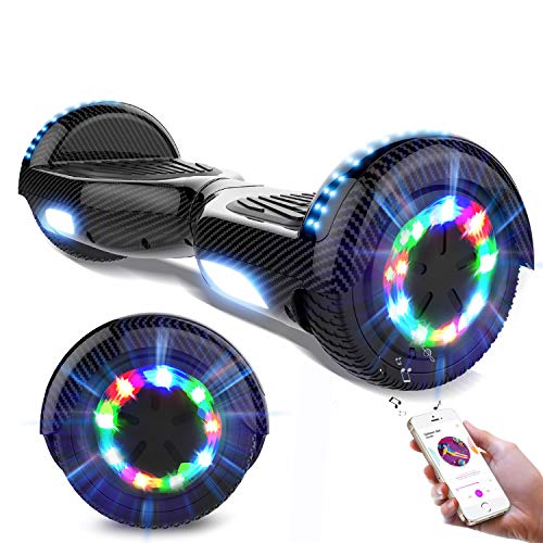 GeekMe Hoverboard 6.5'' Self Balance Scooter Las Ruedas LED Luces, Scooter eléctrico con Bluetooth - Patinete Eléctrico 2 * 350W