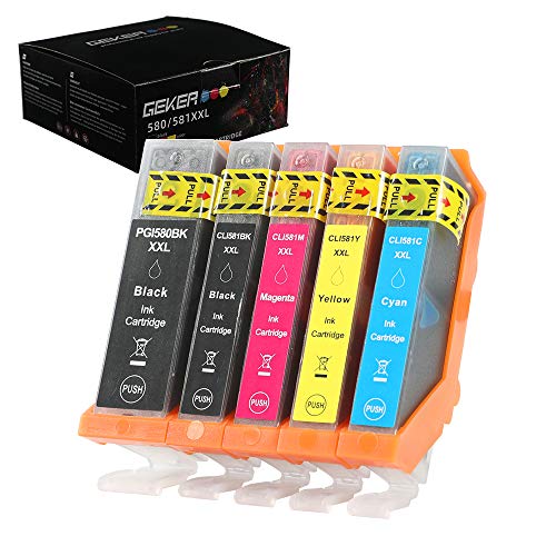 Geker Cartuchos de Tinta Compatibles para Canon Pixma TR8550 TS6150 TS8150 TR7550 TS8250 TS6250 TS9550 TS8151,Canon TR 8550 TS8150 TR7550 TS6250 5 Unidad de Negro 2, Cyan 1, Magenta1, Amarillo 1 Geker Cartuchos de Tinta Compatibles para Canon Pixma TR8550 TS6150 TS8150 TR7550 TS8250 TS6250 TS9550 TS8151,Canon TR 8550 TS8150 TR7550 TS6250 5 Unidad de Negro 2, Cyan 1, Magenta1, Amarillo 1