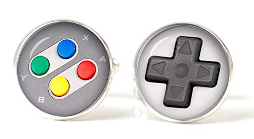 Gemelolandia | Gemelos Magglass Mando Supernintendo Gemelos Originales Para Camisas | Para Hombres y Niños | Regalos Para Bodas, Comuniones, Bautizos y Otros Eventos Gemelolandia | Gemelos Magglass Mando Supernintendo Gemelos Originales Para Camisas | Para Hombres y Niños | Regalos Para Bodas, Comuniones, Bautizos y Otros Eventos