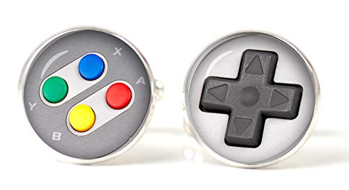 Gemelolandia | Gemelos Magglass Mando Supernintendo Gemelos Originales Para Camisas | Para Hombres y Niños | Regalos Para Bodas, Comuniones, Bautizos y Otros Eventos