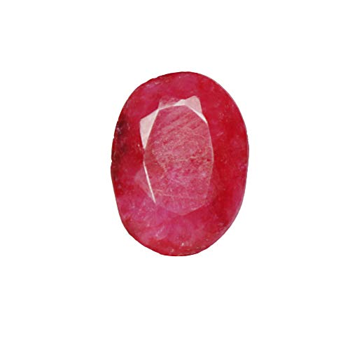 GEMHUB Rubí rojo natural de 6,20 quilates, forma ovalada natural, con certificado EGL, corte brillante, piedra preciosa suelta para hacer joyas