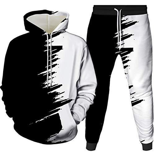 Generice 2 juegos de ropa deportiva para hombre, impresión 3D, suéter con capucha + pantalón. Generice 2 juegos de ropa deportiva para hombre, impresión 3D, suéter con capucha + pantalón.