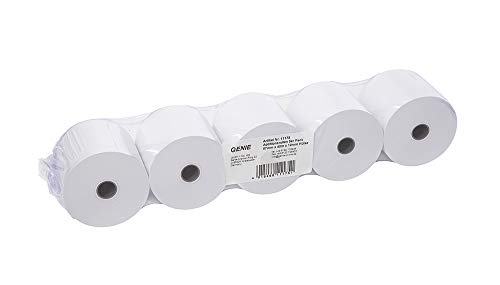 GENIE 11175 - Rollos de papel, 57x 40x 12 mm, Blanco, paquete de 5