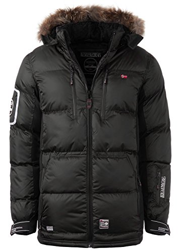 Geographical Norway – Chaqueta de plumas, chaqueta de invierno exterior, chaqueta funcional para hombre negro/negro M Geographical Norway – Chaqueta de plumas, chaqueta de invierno exterior, chaqueta funcional para hombre negro/negro M