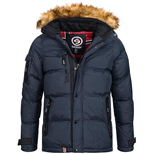 Geographical Norway - Plumífero Anapurna para hombre, forrado, talla S-XXXL, Otoño-Invierno, chaqueta guateada, Manga larga, Hombre, color azul marino, tamaño L Geographical Norway - Plumífero Anapurna para hombre, forrado, talla S-XXXL, Otoño-Invierno, chaqueta guateada, Manga larga, Hombre, color azul marino, tamaño L
