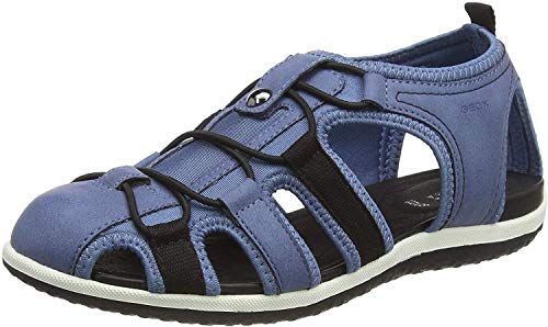 Geox D Sandal Vega C, Sandalias Punta Cerrada para Mujer, Azul (Denim C4008), 39 EU