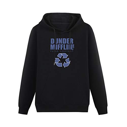 German Dunder Mifflin Inc Paper Company Recycle Cotton Pullover Long Sleeve Sweatshirts Black XL