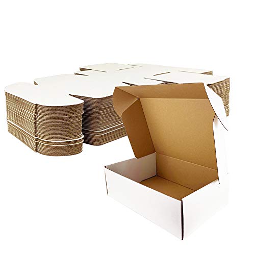 Giftgarden Caja de Cartón Craft 28x20.4x5.1 cm，Color Blanco,Cajas de Carton para Envíos Corrugado，25 Unidades