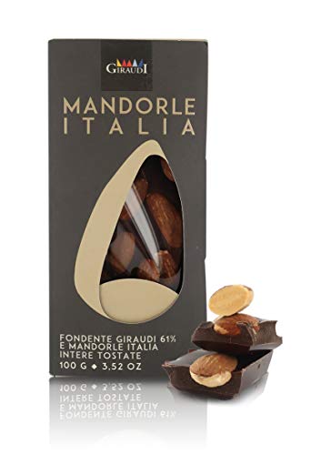 Giraudi Tableta de Chocolate Negro 61% con almendras Tostadas - 100 gr Giraudi Tableta de Chocolate Negro 61% con almendras Tostadas - 100 gr