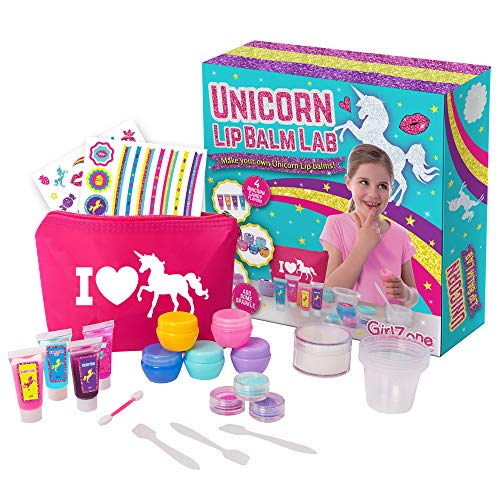 GirlZone Regalos para Niñas - Kit Unicornio Haz Tu Propio Bálsamo Labial - Divertido Brillo De Labios para Niñas - Kit Pintalabios Niña DIY 3 a 12 años GirlZone Regalos para Niñas - Kit Unicornio Haz Tu Propio Bálsamo Labial - Divertido Brillo De Labios para Niñas - Kit Pintalabios Niña DIY 3 a 12 años