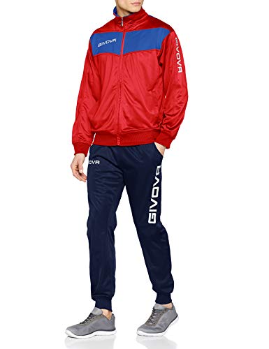 Givova, chandal visa, azul/rojo, L Givova, chandal visa, azul/rojo, L