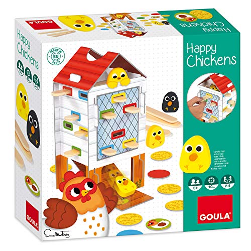 Goula- Happy Chicken Juego para Niños, Multicolor, One sizeca (53170) Goula- Happy Chicken Juego para Niños, Multicolor, One sizeca (53170)