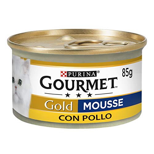 Gourmet Gold Mousse con Pollo Delicada 85 g, 24 Piezas
