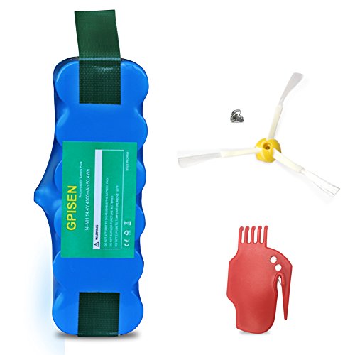 GPISEN 4500 mAh batería para aspiradora Roomba 500, 600, 700, 800, 900, R3, 80501,4419696 Scooba 450 Series con Scraper y Side Pincel para serie 5 6 7 GPISEN 4500 mAh batería para aspiradora Roomba 500, 600, 700, 800, 900, R3, 80501,4419696 Scooba 450 Series con Scraper y Side Pincel para serie 5 6 7