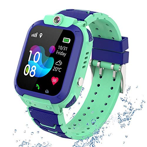 GPS Reloj Smartwatch para niños, impermeable GPS Rastreador Reloj anti-perdida de teléfonos inteligentes SOS, llamada bidireccional juegos matemáticas - regalo para para Niños Niña 3-12 Años,Mint blue GPS Reloj Smartwatch para niños, impermeable GPS Rastreador Reloj anti-perdida de teléfonos inteligentes SOS, llamada bidireccional juegos matemáticas - regalo para para Niños Niña 3-12 Años,Mint blue