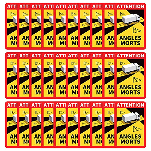 Gpure Angles Morts - 1-30pcs Pegatinas de Camión Adhesivo Impermeable Recordatorio Calcomanía Atención Ángulo Muerto Accesorios para sobre Vehículos Pesados 17x25cm Rectangular (30pcs) Gpure Angles Morts - 1-30pcs Pegatinas de Camión Adhesivo Impermeable Recordatorio Calcomanía Atención Ángulo Muerto Accesorios para sobre Vehículos Pesados 17x25cm Rectangular (30pcs)